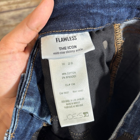 Joe's Jeans Flawless Icon Mid Rise Skinny Ankle Stephaney Wash 28 Stretch - Picture 5 of 5